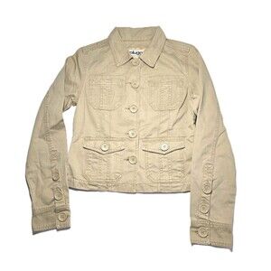 VTG 2000s Khaki Button Up Jacket XS Bella Swan Twilight Aesthetic Grunge Indie